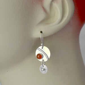 Sterling silver and carnelian earrings. image 3