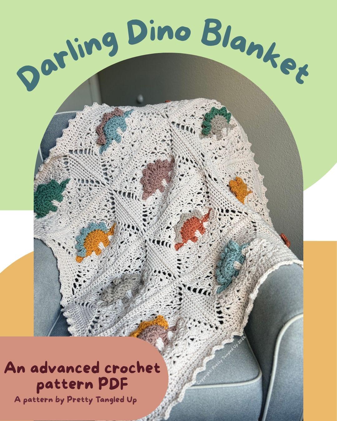 30 Dinosaur Blanket Crochet Patterns to Stitch for Kids, Nurseries, and Dino Fans 33 Darling Dino Granny Square Blanket Pattern