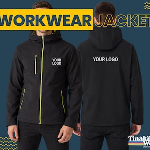 Giacca softshell da lavoro personalizzata – Uniforme con logo personalizzato / Stampa o ricamo / Poliestere / Pile / Impermeabile