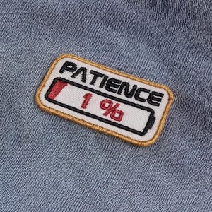 Drained patience 1% - Morale patch - 2 x 1 inches