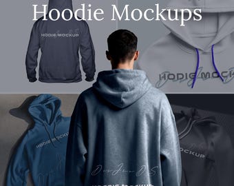 Hoodie Mockups|14 Professional POD Mockups for Photoshop | Sweatsuit Mockup | Comfort Colors Sweatshirt | Print on Demand