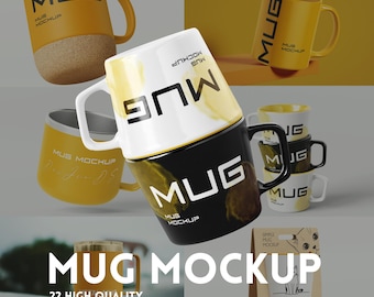 Mug Mockup Bundle | 22 High-Quality PSD Mug Mockups for Photoshop