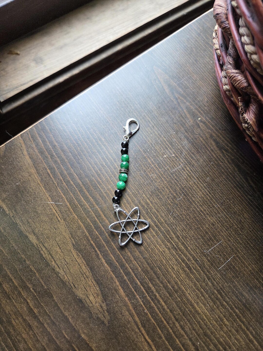 Keychain, Beaded Accessory, Atomic Symbol Pendant Charm - Etsy