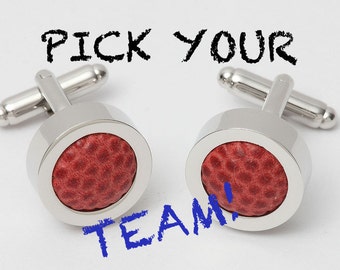 Game Used Football Cufflinks PICK YOUR TEAM