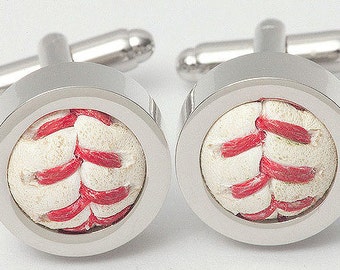 Red Sox GAME USED Baseball Cufflinks w/ Gift Bag