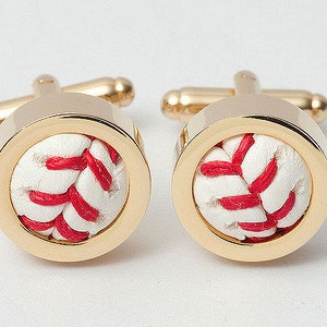 Authentic Baseball Cufflinks (GOLD)