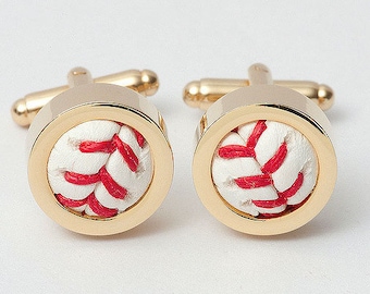 Authentic Baseball Cufflinks (GOLD)