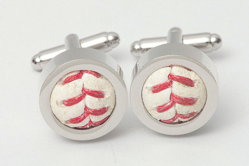 Game Used Baseball Cufflinks PICK YOUR TEAM image 3