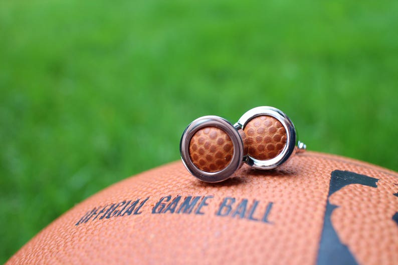 Official Game Ball Game Used Basketball Cufflinks