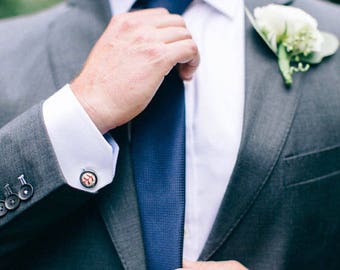 Game Used Baseball Cufflinks for Wedding Groom