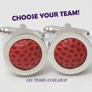 Game Used Football Cufflinks CHOOSE YOUR TEAM