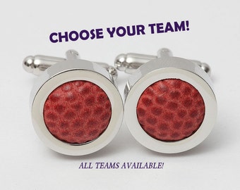 Game Used Football Cufflinks CHOOSE YOUR TEAM