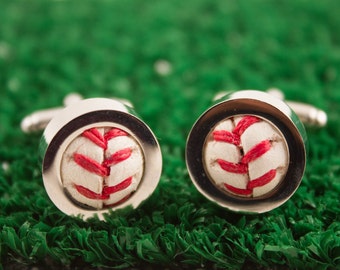 Authentic Game Used Baseball Cufflinks - Choose your team!