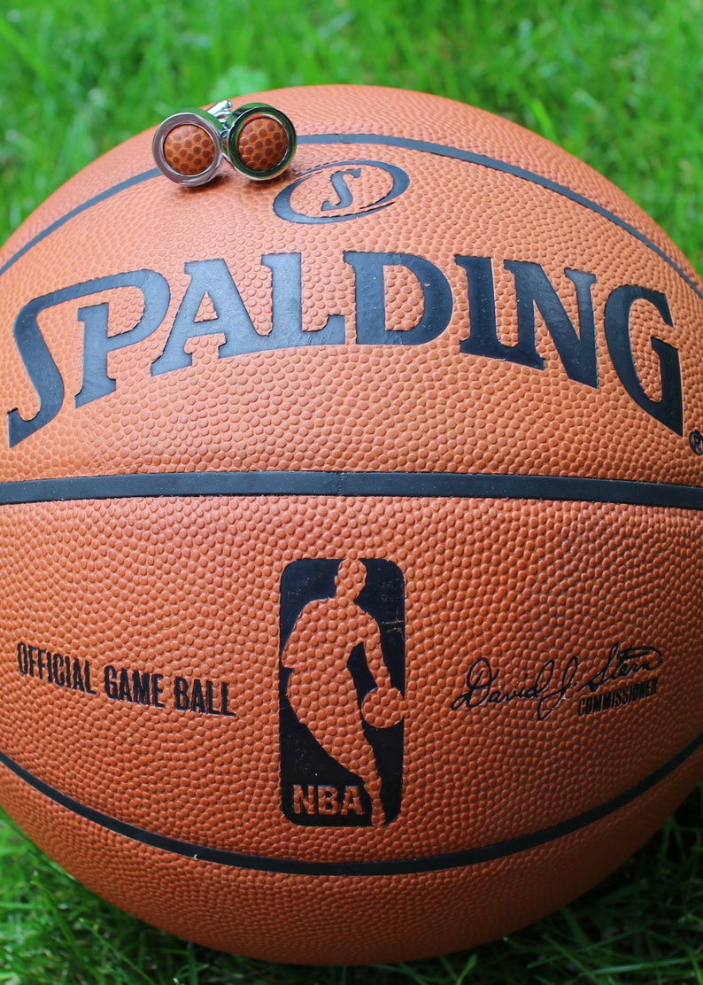 Official Game Ball Game Used Basketball Cufflinks