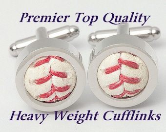 Premier Game Used Baseball Cufflinks - Top Quaility & Heavy Weight