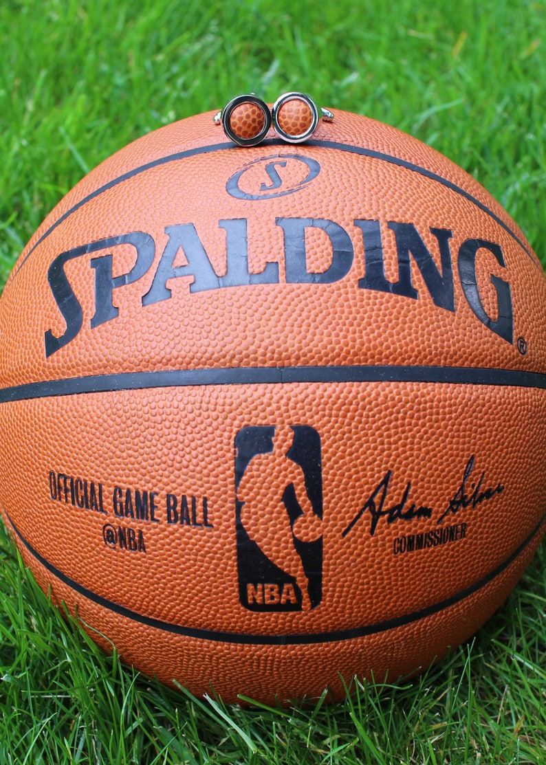 Official Game Ball Game Used Basketball Cufflinks