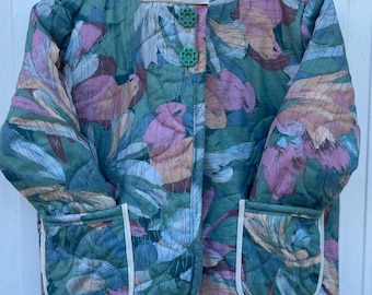 Abrigo infantil acolchado – Chaqueta de manta vintage – Reliquia hecha a mano – Única en su tipo