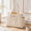 Personalized Embroidered Tote Bag, Custom Name or Logo Canvas Tote, Bridesmaid Gift Bag, Monogrammed Shopper Gift, Summer Bag, Wedding Gift product logo