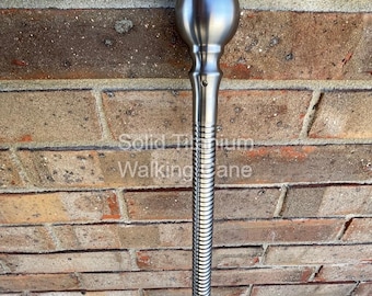 Massieve wandelstok met kogelhandvat van titanium - gefreesd van 6Al-4V titaniumklasse 5