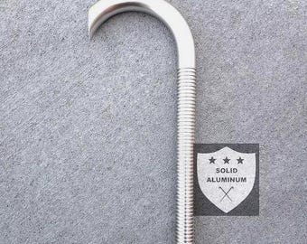 Custom Made Solid Aluminum Billet Bar Tactical Cane - All Natural Finish - Beautiful !