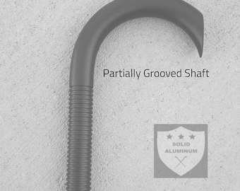 Custom Made Solid Aluminum Billet Bar Tactical Cane - All Black Textured Finish - Beautiful !