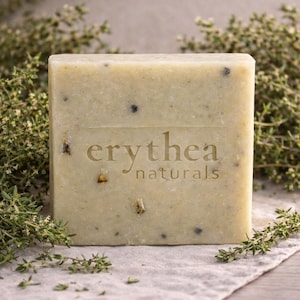 Mediterranean thyme soap with olive oil - herbal bath soap 100 gr.