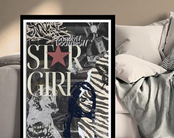 Fashion Collage Wall Art – Physical Poster Print – Trendy Bedroom Decor