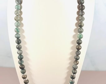 Dioptase Necklace • Green Crystal Necklace • Heart Chakra Necklace • Spiritual Jewelry • Custom Length • Gift for Her • Gift for Him