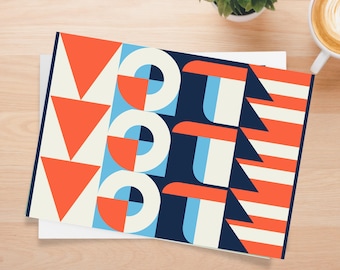 Postcard To Voters Retro Style Bundles (envelopes not included) | Bauhaus Voting Set