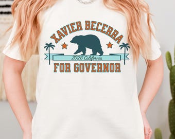 Xavier Becerra For Governor T-shirt | California Bear Campaign Design