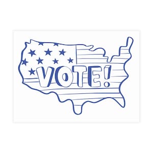 Postcard to Voters American Flag Map Postcard Bundle | Get Out The Vote Mailers