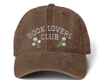 Book Lover Club Embroidery Cap | Cassie Infinity Pigment-Dyed Embroidered Hat