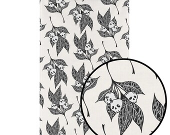 FDT Skull Floral Pattern Tea Towel | Subtle Fuck Donald Trump Halloween Decor
