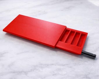 Hide-A-Line Pocket Snuff Box: 8 Compartments, Metal Straw Holder