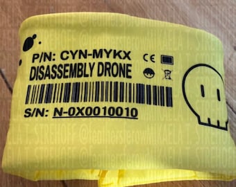 Accessoire de cosplay de brassard jaune de drone de démontage de drones de meurtre