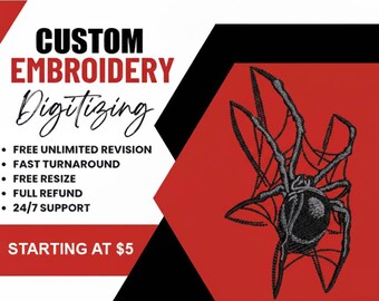 Custom Embroidery Digitizing, Logo Digitizing, Embroidery Digitizing Service, Image Digitizing Embroidery, Custom Digitize, Best Digitizing