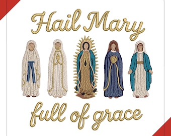 聖母マリア - 機械刺繍デザイン - 即時ダウンロード - Etsy 日本