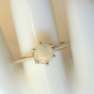 Opal ring - Australian Opal ring - Genuine Opal (October Birthstone) ring in Sterling Silver or Gold