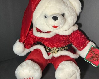 Vintage 2000 Schneeflocke Teddy Bär Kmart Walmart Plüsch Tier Weihnachten
