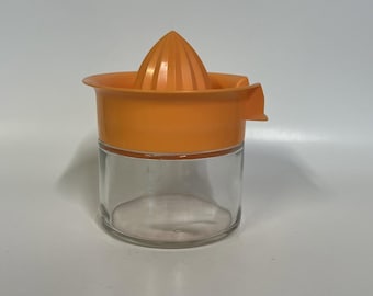 Exprimidor de naranjas, limones y cítricos Gemco vintage, exprimidor de vidrio.
