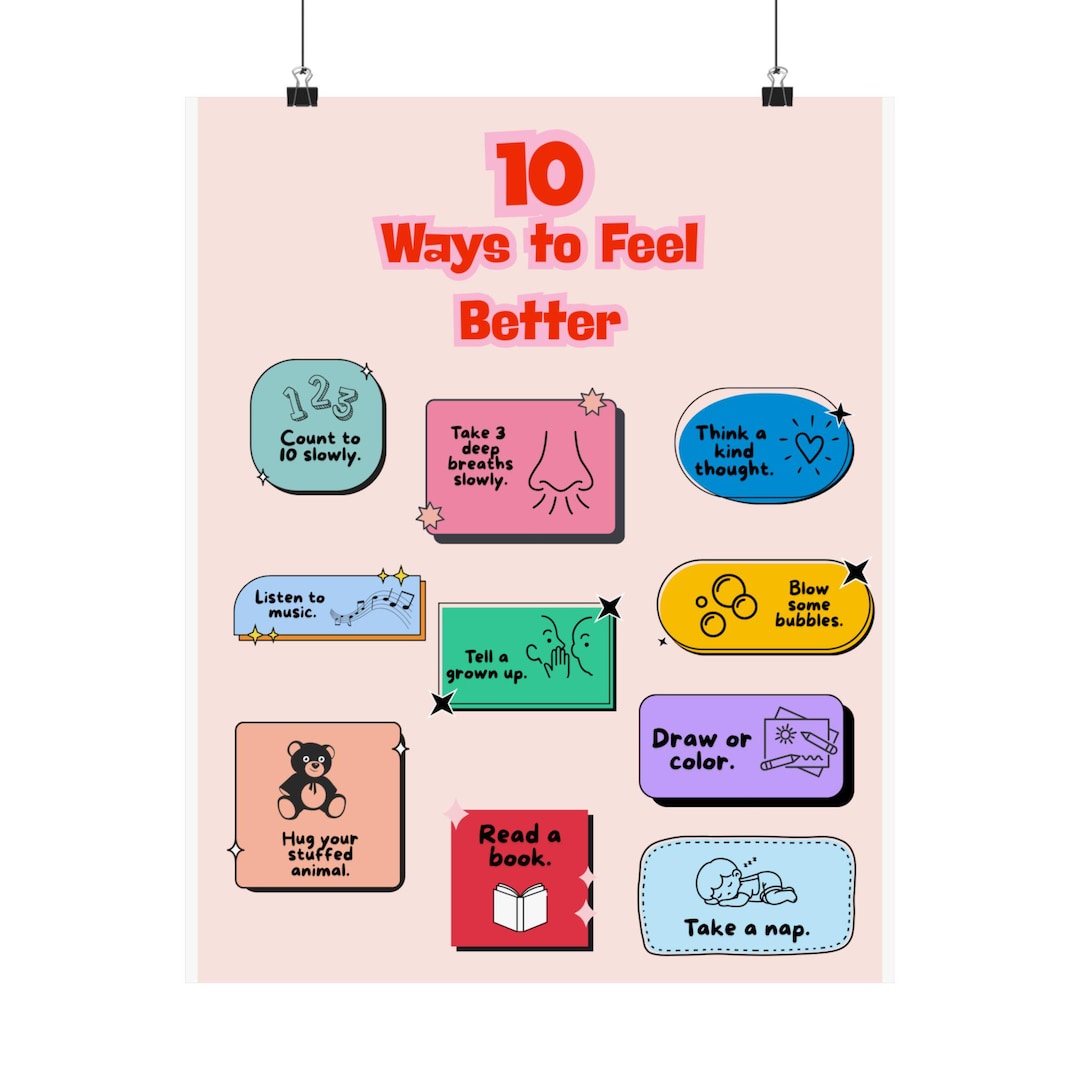 Mental Health Tips Poster | 10 Ways to Feel Better Print - Etsy