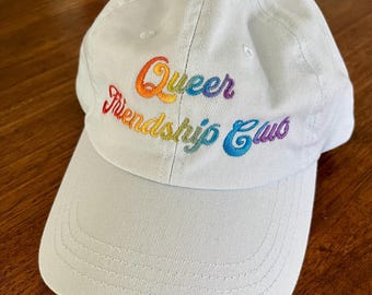 Queer Friendship Club: Rainbow Baseball Cap - LGBTQIA+ Pride Gift