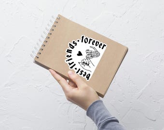 Skeleton Best Friends Forever: Sticker - Friendship Gift