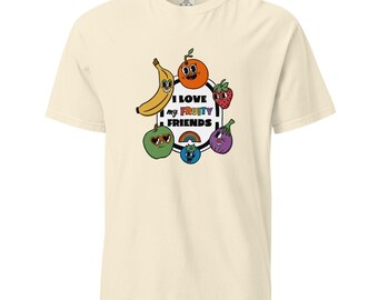 I Love My Fruity Friends: Rainbow Tee Shirt - LGBTQIA+ Pride Gift - Light Colors