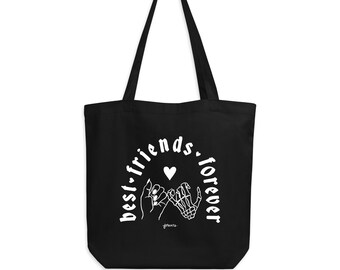 Skeleton Best Friends Forever: Organic Tote - Friendship Gift