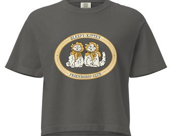 Sleepy Kitten Friendship Club: Crop Top Tee - Best Friends Gift