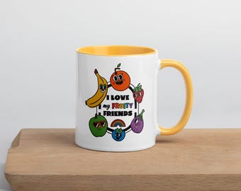 I Love My Fruity Friends: Rainbow Mug - LGBTQIA+ Pride Gift