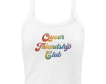 Queer Friendship Club: Rainbow Women's Tank Top — LGBTQIA+ Pride Gift