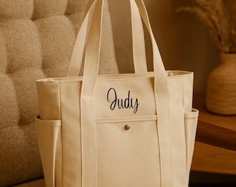 Bolsa de mano personalizada, bolsa de lona bordada, regalo para dama de honor, bolsa con texto, regalos para despedidas de soltera, regalo para ella, regalo personalizado