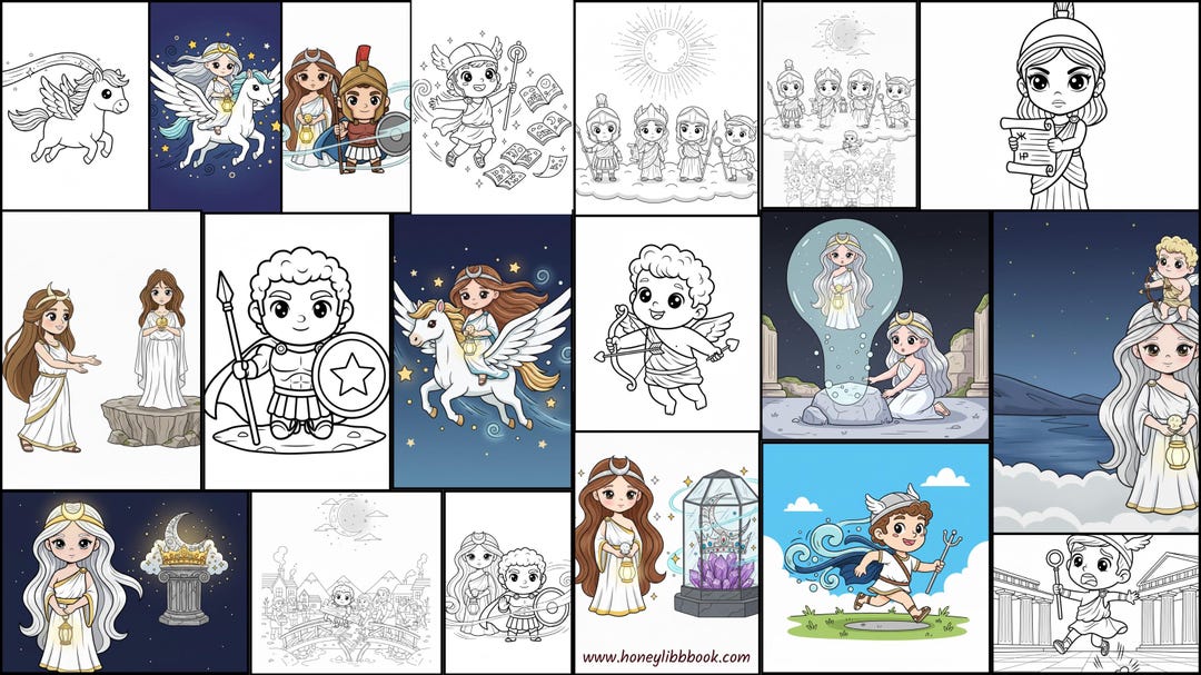 Moon Crown Legend| A Mythical Coloring Journey Inspired by the Gods of ...